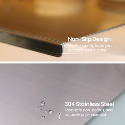 Jouvane™ Stainless Cutting Board
